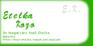 etelka kozo business card